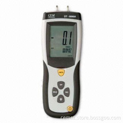 Differential Pressure Manometer with Optional USB Software, Zero Adjust, Offset and DIF Functions